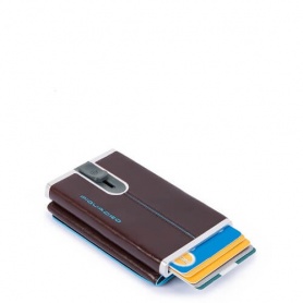 Compact wallet Piquadro Blue Square mogano - PP4891B2R/MO