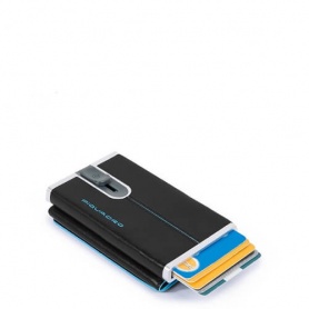 Compact wallet Piquadro Blue Square nero - PP4891B2R/N