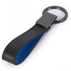 Piquadro Bold Schlüsselanhänger aus blauem Leder - PC4855BO / BLU