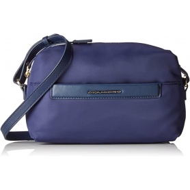 Messenger Piquadro Loire leather and blue fabric BD3967S91 / BLU