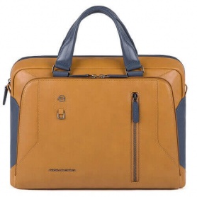 Piquadro Hakone briefcase leather and blue CA3335S104 / CUBL