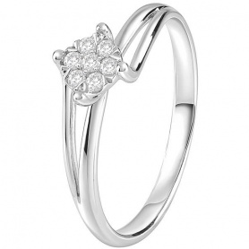 Bliss valentine Caresse solitaire ring with diamonds 20091727