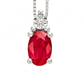 Bliss Rugiada Colors ruby and diamond necklace 20069993