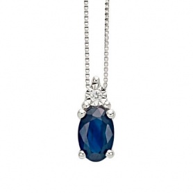 Bliss Rugiada Colors sapphire and diamond necklace 20069990