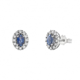 Bliss Regal earrings white gold, sapphire and diamonds 20085161
