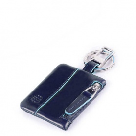Piquadro key ring with side pocket Blue Square midnight blue