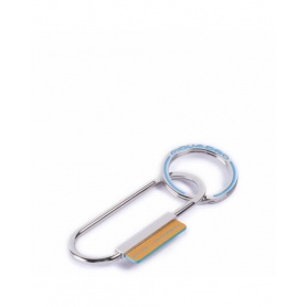 Piquadro key ring in metal Blue Square yellow PC4565B2 / G