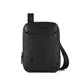 Piquadro Black Square shoulder bag with black tarcolla - CA3084B3 / N