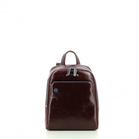 Small backpack for iPad Piquadro Blue Square mahogany CA4233B2 / MO