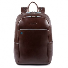 Piquadro Blue Square mahogany leather backpack CA4762B2 / MO