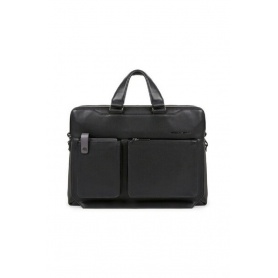 Piquadro black laptop briefcase with two handles - CA5518W108 / N