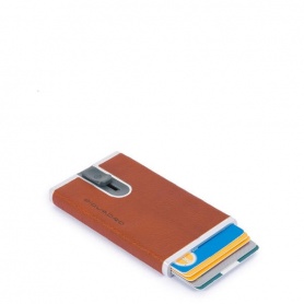 Compact wallet Piquadro Black Square orange PP4825B3R / AR
