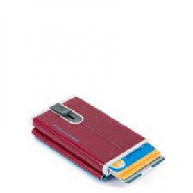 Compact wallet Piquadro Blue Square red - PP4891B2R / R