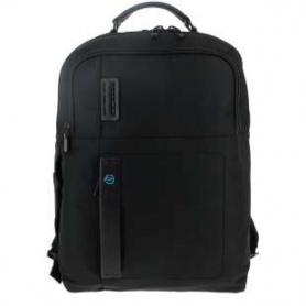 Piquadro Pulse P16 black fabric backpack - CA4174P16 / CHEVN