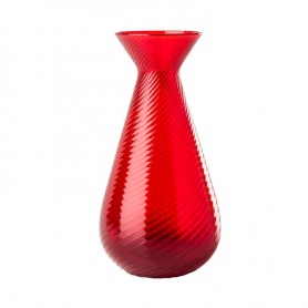 Venini Gemme Rigadindaco Red Vase - 100.35