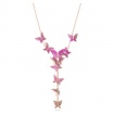 Swarovski Lilia rosé necklace with butterflies and pink pavè 5636420