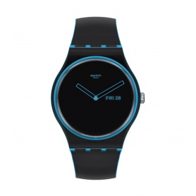 Swatch Uhren Minimal Line Blau Schwarz - SO29S701