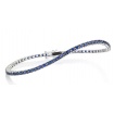 Tennis bracelet white gold and sapphire blue Polello