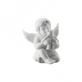 Rosenthal angel with bear in white porcelain