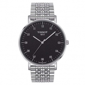 Tissot Everytime große schwarze Uhr T1096101107700