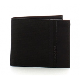 Piquadro black Woody fabric wallet - PU4823S117R / N