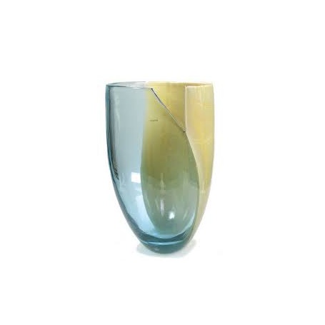 Venini Le Sabbie Vase Aquamarin und Elfenbein - 778,00