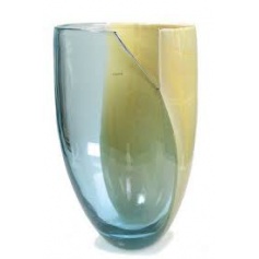 Venini Le Sabbie vase aquamarine and ivory - 778.00
