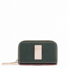 Piquadro Dafne key case green and leather PC4331DF / VECU