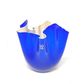 Venini small handkerchief vase blue and gray 700.04