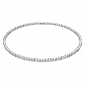 Weiße Deluxe Swarovski Tennis-Halskette - 5494605