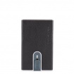 Compact wallet Piquadro Blue Square Special black PP4825B2SR