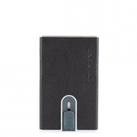 Compact wallet Piquadro Blue Square Special black PP4825B2SR