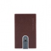 Compact wallet Piquadro Blue Square Special testa di moro