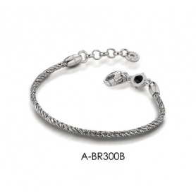 Ananda-Silberkordelarmband mit Onyx A-BR300B