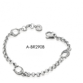 Ananda bracelet in silver with three horseshoes A-BR290B