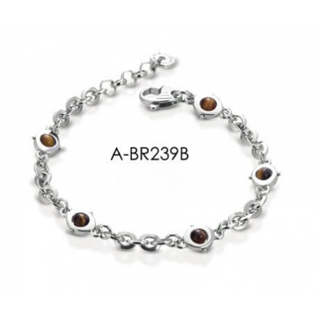 Ananda bracelet in silver and tiger eye A-BR239B