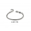 Ananda bracelet in silver snake link with onyx A-BR3119B