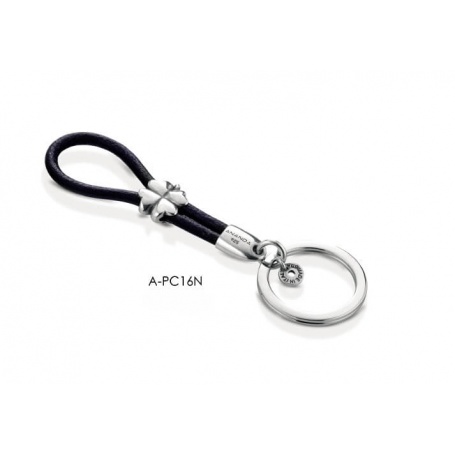 Ananda men's silver keyring with four-sheet - A-PC16N