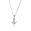 Ananda Anchor men's necklace with black spinels A-CD141B
