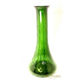 Venini Monofiore Vase Kleine grüne und weiße Fadenkreuze 100.53