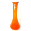Venini Single Flower Vase Small Reticles Orange and White Thread 100.53