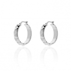 UnoaErre circle earrings in bronze silver with studs 1AR1998