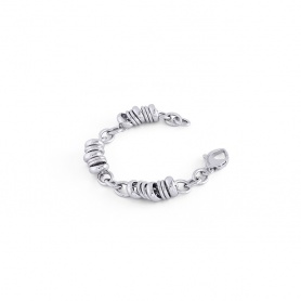 Premium UnoaErre bracelet in silver with circles
