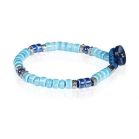 Gerba LAB Ceramic05 hellblaues und blaues Herrenarmband