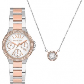 Michael Kors Camille watch and necklace set with crystals - MK1054