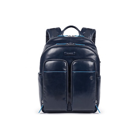 Piquadro Blue leather backpack Blue Square line CA5574B2V / BLU