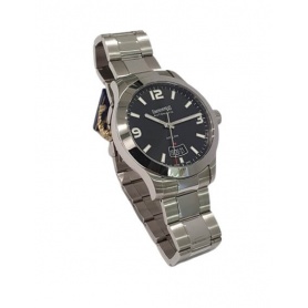 Eberhard Aiglon Grande Taille black watch in steel - 41030CA