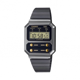 Casio Vintage Rectangular Black Digital A100WEGG-1A2EF Watch
