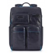 Piquadro Blue leather backpack Blue Square line CA5381B2V / BLU