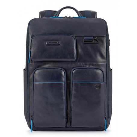 Piquadro Blue leather backpack Blue Square line CA5381B2V / BLU